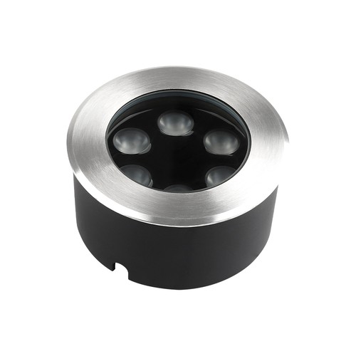 6W LED nedgravningsspot - IP67, sølv hus, 3000K, inkl. lyskilde