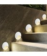 3W LED indbygningsspot til trapper - Rund, hvid, aluminium, IP65, 3000K, inkl. lyskilde