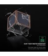 V-Tac 9W Solara væglampe med sensor, CCT - IP65, Cortenfarvet hus, solcelle, PIR sensor