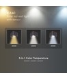 V-Tac 9W Solara væglampe med sensor, CCT - IP65, Cortenfarvet hus, solcelle, PIR sensor