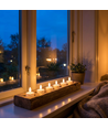 6-pak hvide LED fyrfadslys inkl. ladebase - Inkl. fjernb., timer