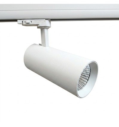Outlet: 30W LED skinnespot - 3-faset, hvid, 3000lm, 3000K, RA90
