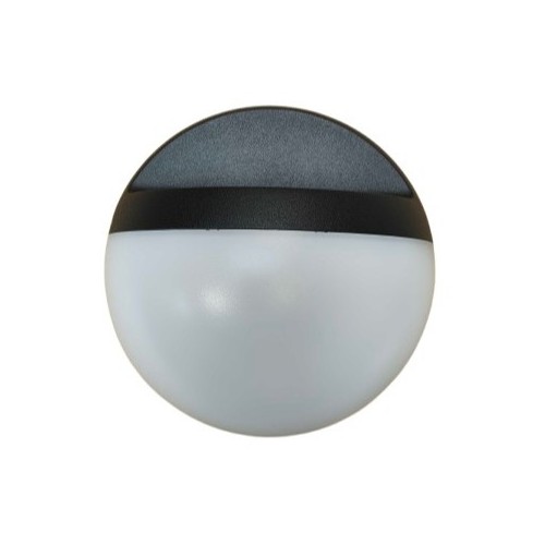 Outlet: 12W LED væglampe - IP54 udendørs, rund, sort, inkl. lyskilde