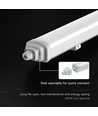 150cm 48W vandtæt komplet LED armatur - 120lm/W, IP65, CREE chip, 6500K, 6 års garanti