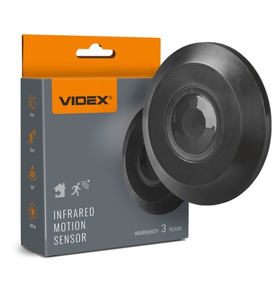 PIR bevægelses- og lyssensor, 800W - Sort, indbygget sensor