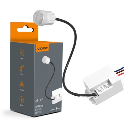 PIR bevægelses- og lyssensor 800W - IP65, indbygget sensor