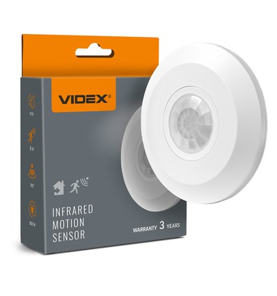 PIR bevægelses- og lyssensor, 800W - Hvid, indbygget sensor