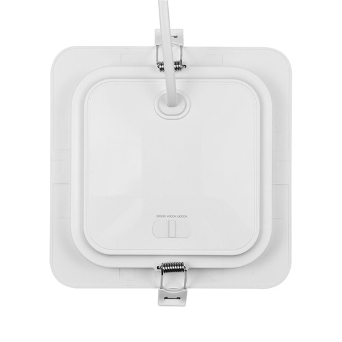 12W Dure 3 kvadratisk LED loftslampe - CCT, IP54, 14,5 x 14,5 cm, hvid kant, 110 grader