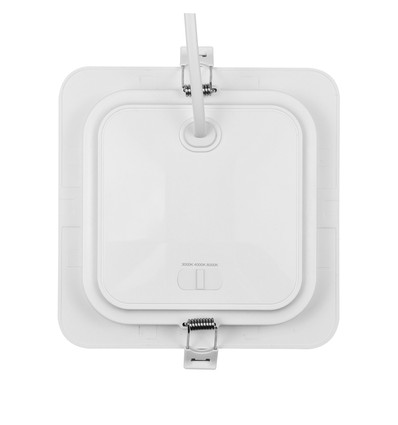 12W Dure 3 kvadratisk LED loftslampe - CCT, IP54, 14,5 x 14,5 cm, hvid kant, 110 grader