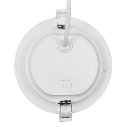 12W Dure 3 indbygningspanel - CCT, IP54, Ø14,5cm, hvid kant, 110 grader, rund