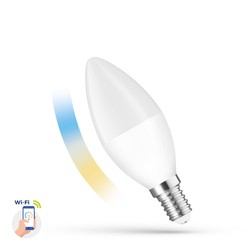 E14 LED LED 5W Smart Home LED pære - Tuya/Smart Life, virker med Google Home, Alexa og smartphones, C38, E14