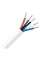 20m RGBW kabel, hvid rund - 5x0,35mm², 12V-24V til LED strip