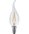 E14 1,5W dæmpbar LED kronepære med tip - C35, 140lm, 2500K, klart glas, filament