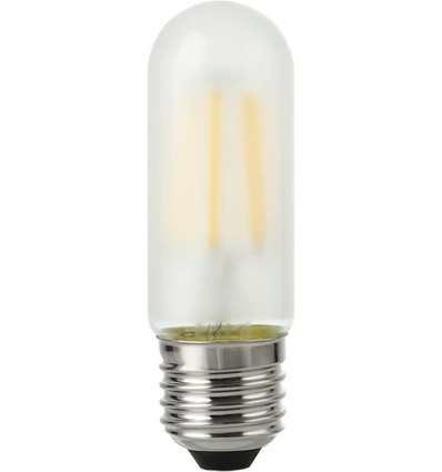 E27 5W dæmpbar LED rørpære - 9,5cm, 470lm, mat glas, filament