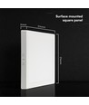 18W kvadratisk LED loftlampe - Backlit, CCT, 3-i-1 farvevalg, Cree chip, 6 års garanti