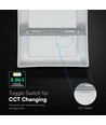 18W kvadratisk LED loftlampe - Backlit, CCT, 3-i-1 farvevalg, Cree chip, 6 års garanti