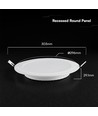 24W Ø17cm Backlit LED indbygningspanel - 3-i-1 CCT, Cree chip, 6 års garanti, rund