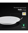 24W Ø17cm Backlit LED indbygningspanel - 3-i-1 CCT, Cree chip, 6 års garanti, rund