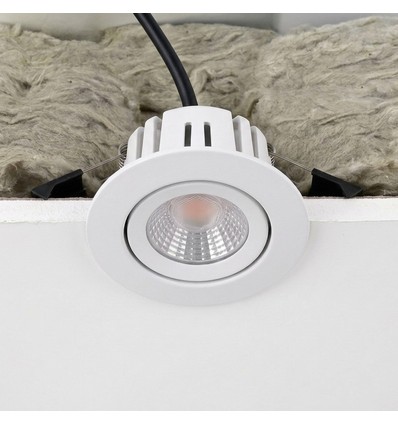 7W RA96 CCT + DimToWarm indbygningsspot til isolering - dæmpbar, Hul: Ø6,8 cm, Mål: Ø9,3 cm