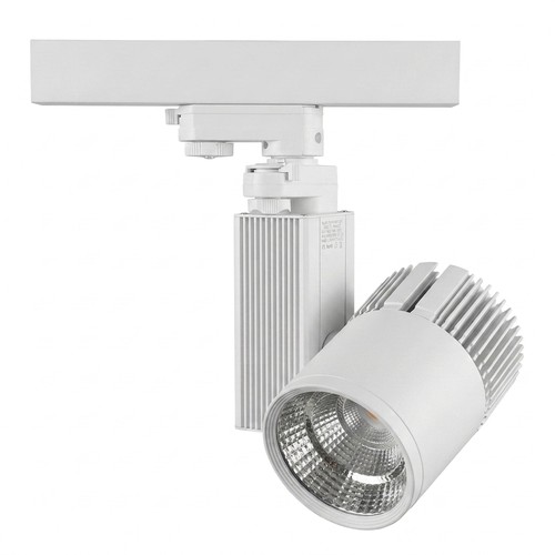 Outlet: 25W LED skinnespot - 3-faset, 4000K, RA90, hvid