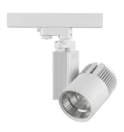 Outlet: 25W LED skinnespot - 3-faset, 4000K, RA90, hvid