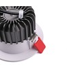 13W Ø11,4cm indbygningsspot RGB+CCT RA93 - 24V DC, Hul: Ø9,5 cm, Mål: Ø11,4 cm, Hvid kant