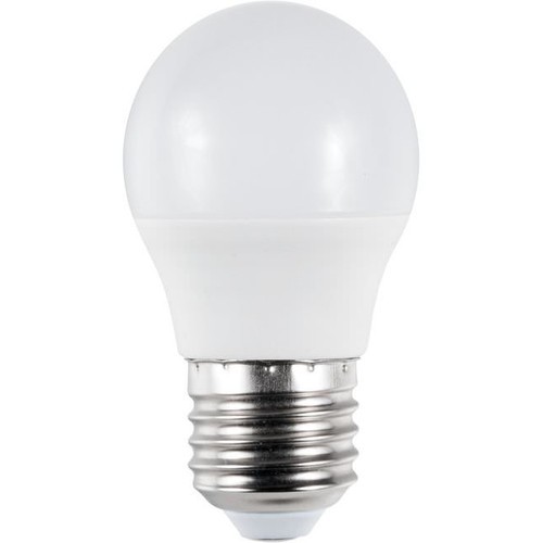 E27 5W LED kronepære - G45, 450lm, opal glas, 3000K