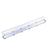 150cm Industri armatur - Til 2x 150cm T8 LED rør, IP65 vandtæt, Gennemfortrådet