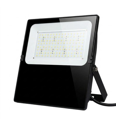 Outlet: 100W LED projektør - IP66, sort, 4000K