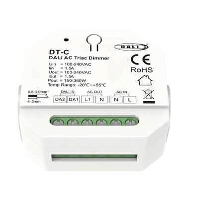 LEDlife DALI indbygningsdæmper - DALI, push-dim, LED dæmper, til indbygning