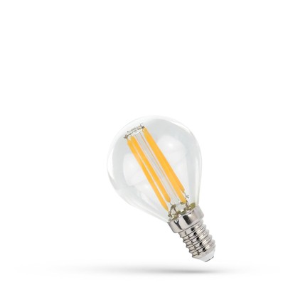 E14 4W LED pære - G45, kultråd
