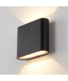 8W DuoLume væglampe - Kvadrat, IP65, sort, op/ned, inde / ude, inkl. lyskilde