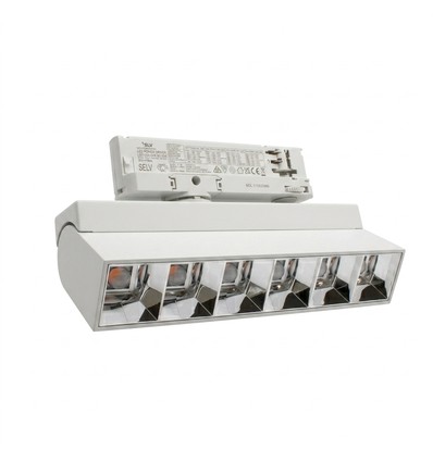 36W 3-faset RA92 LED lysskinne - 23,5 cm, Hvid, Justerbar