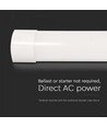 150cm 50W komplet LED armatur - 6 års garanti, 120lm/W