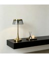 Opladelig LED bordlampe - Guld, touch dæmpbar, CCT, IP54 inde/ude