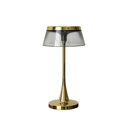 Opladelig LED bordlampe - Guld, touch dæmpbar, CCT, IP54 inde/ude