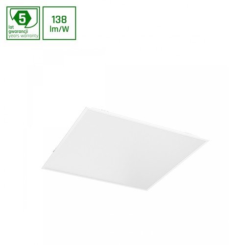 60x60 ALGINE LED panel, 40W - Bagbelyst, IP44, 4000K, DALI, hvid kant