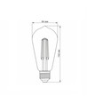 E27 6W dæmpbar LED filamentpære - ST64, ekstra varm hvid, bronze glas