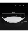 12W Ø17cm Backlit LED indbygningspanel - 3-i-1 CCT, Cree chip, 6 års garanti, rund