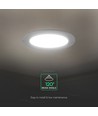 12W Ø17cm Backlit LED indbygningspanel - 3-i-1 CCT, Cree chip, 6 års garanti, rund