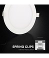 12W Ø17cm Backlit LED indbygningspanel - 3-i-1 CCT, Cree chip, 6 års garanti, rund