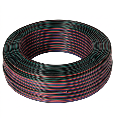 100m RGB kabel - 4x0,35mm², 12V-24V, til LED strip