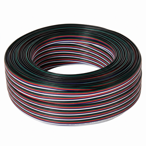 100m RGBW Kabel - 5x0,35mm², 12V-24V, til LED strip