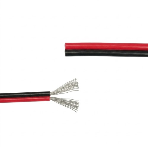 20m Kabel rød/sort - 2x0,35mm², 12V-24V, til LED strip