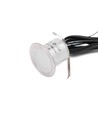 10 stk. nedgravningsspot med timer/sensor - 0,5W, rund, rustfrit stål, inkl. strømforsyning