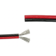 5m 1,2mm² kabel rød/sort - 2-ledet (16AWG), 12V-24V, til LED strip