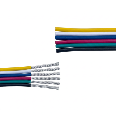 5m 1,2mm² RGBCCT kabel - 6-ledet (16AWG), 12V-24V til LED strip