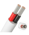100m Kabel rød/sort, hvid rund - 2x0,35mm², 12V-24V, til LED strip