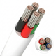 5m RGB kabel, hvid rund - 4x0,35mm², 12V-24V til LED strip