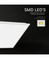 V-Tac 60x60 LED panel, 40W - 4000K, Backlit, hvid kant